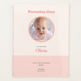 Agenda notebook de parentalidade personalizado