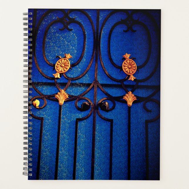 Agenda Notebook de porta azul (Frente)