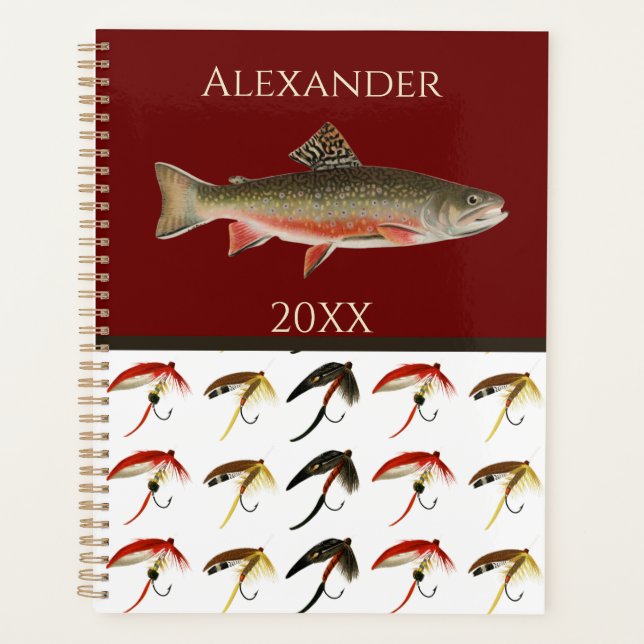 Agenda Notebook de salmão Russo para Pesca de Voo (Frente)