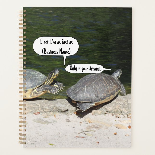Agenda Notebook de tartarugas personalizável (Frente)