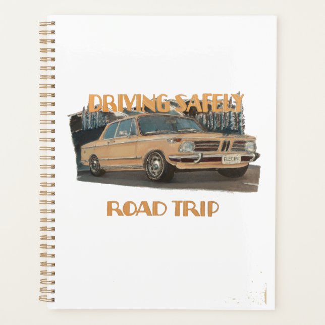 Agenda Notebook de viagem rodoviária segura (Frente)