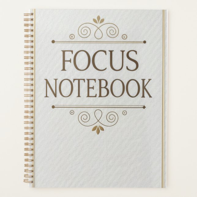 Agenda Notebook Foco - Elegante Serif Design (Frente)