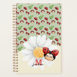 Agenda Notebook LadyBug Bonito para Crianças com Nome