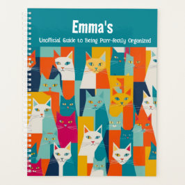 Agenda Notebook para gatos organizado especificamente