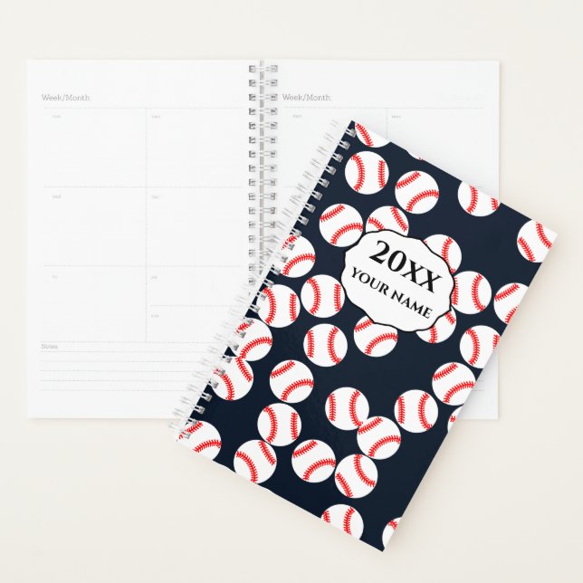 Agenda Notebook personalizado do Baseball Planner (Exibição)