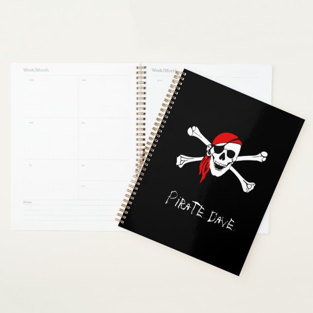 Agenda Notebook Pirate Skull and Crossbones Planner (Exibição)