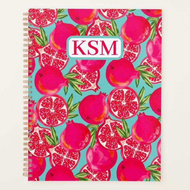 Agenda Notebook Pomegranate Pintado Monograma (Frente)