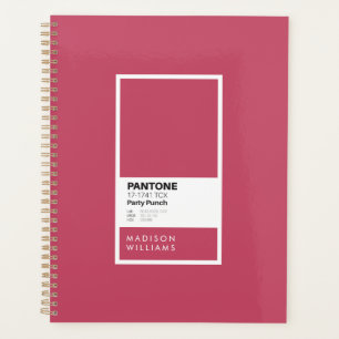 Agenda Notebook Punch de Partido Rosa Personalizado Per