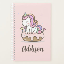 Agenda Notebook Rainbow Unicorn Cake Personalizado Planne