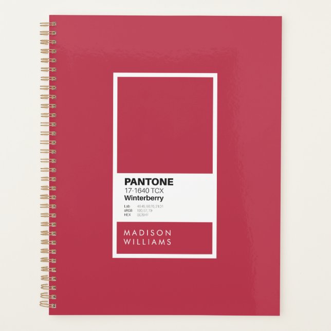 Agenda Notebook Red Winterberry Personalizado | Personali (Frente)
