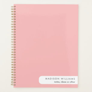 Agenda Notebook rosa personalizado - Cliente