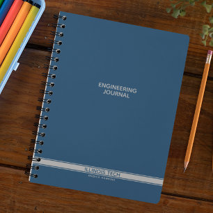 Agenda Notebook Royal Blue Classic Stripe Spiral