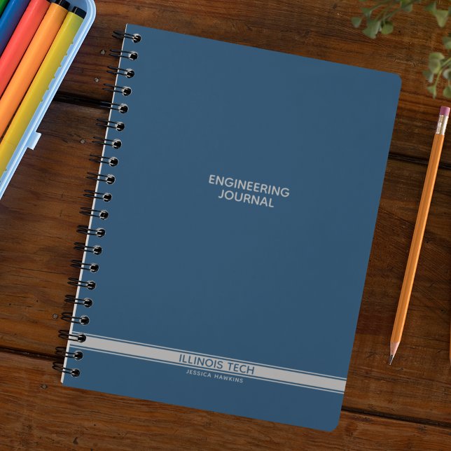 Agenda Notebook Royal Blue Classic Stripe Spiral (Criador carregado)