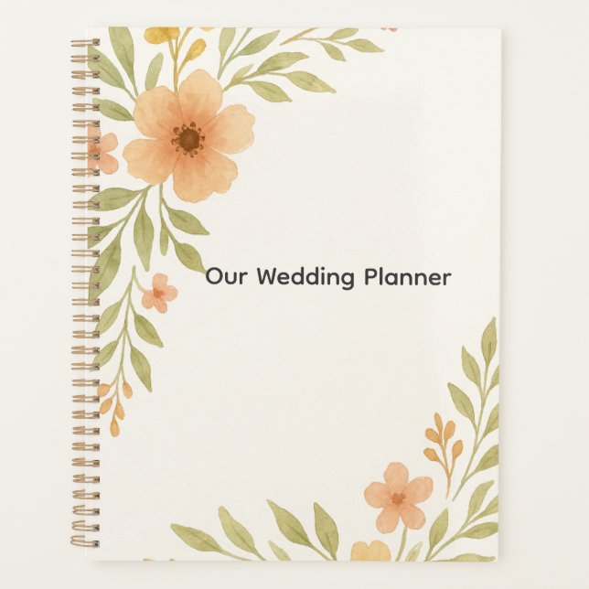 Agenda Notebook Rustic Wildflower Planner (Frente)