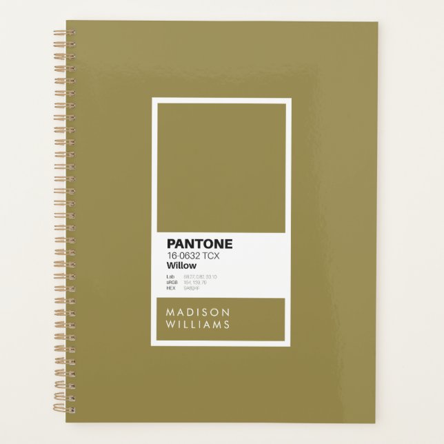 Agenda Notebook Verde Oleícola Personalizado | Diário Per (Frente)