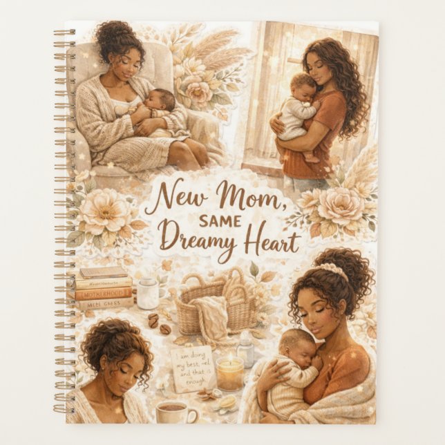 Agenda Nova mamãe mesmo coração sonhador (Frente)