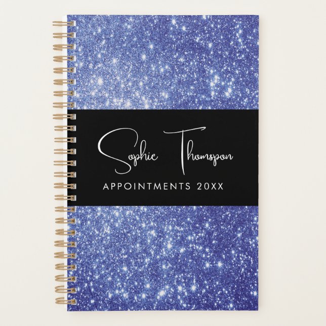 Agenda Novo ano com brilho azul (Frente)