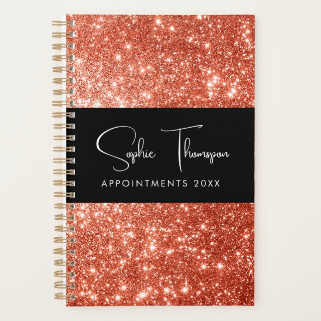 Agenda Novo ano com brilho vermelho (Frente)