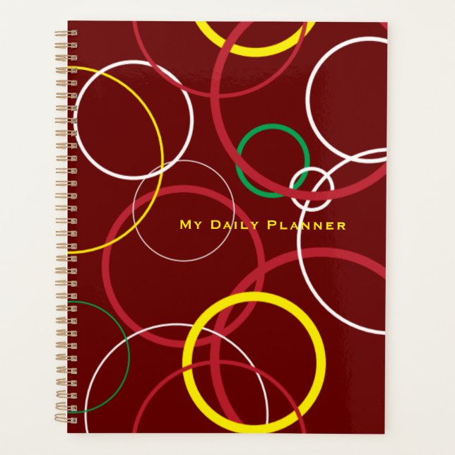 Agenda Novo Wave Burgundy Planner (Frente)