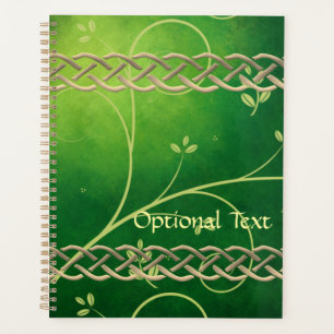 Agenda Números e Folhas Verde Celtas