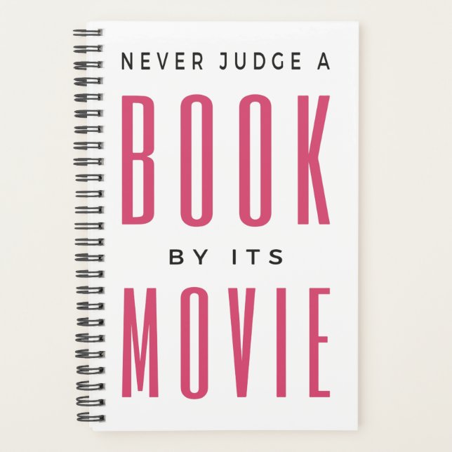 Agenda Nunca julgue um livro pelo filme. (Frente)