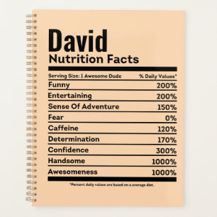 Agenda Nutrição Fala Engraçado Nome Personalizado David