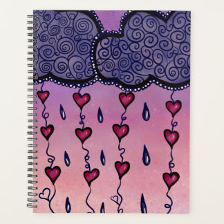 Agenda Nuvens, corações e gotas de chuva