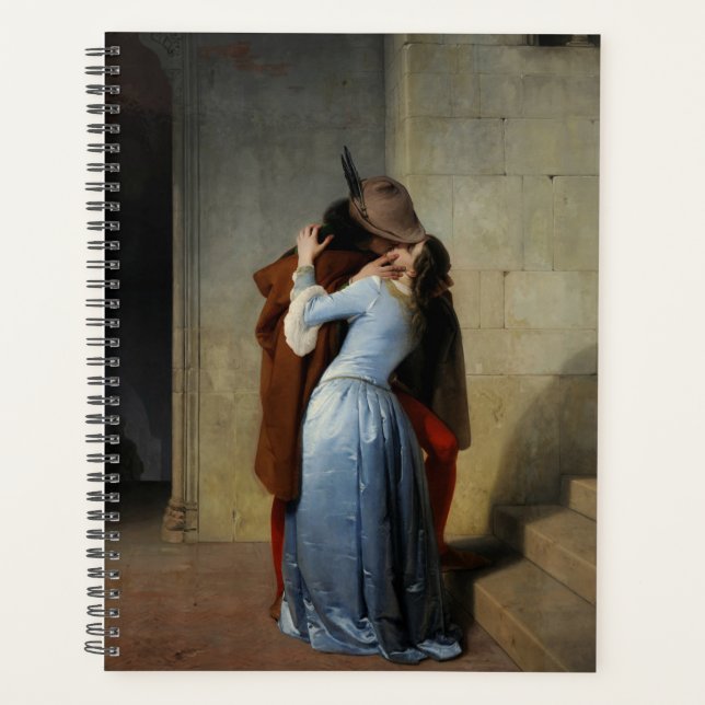Agenda O Beijo Em Azul Satin Francesco Hayez Personaliza (Frente)