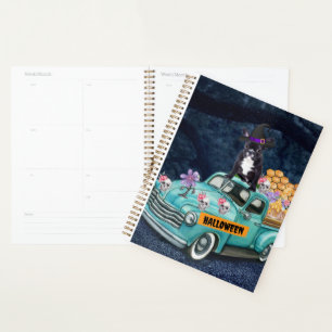 Agenda O Bulldog Francês Halloween Caminhão Assustado Noi