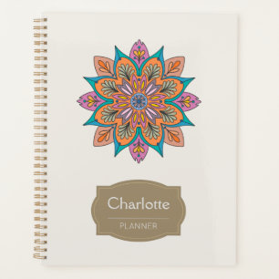 Agenda O Círculo Colorido da Índia: Um Mandala Decorativo