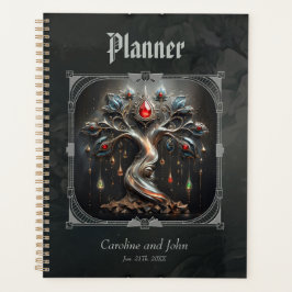 Agenda O desenho da Árvore da Vida em Art Déco.