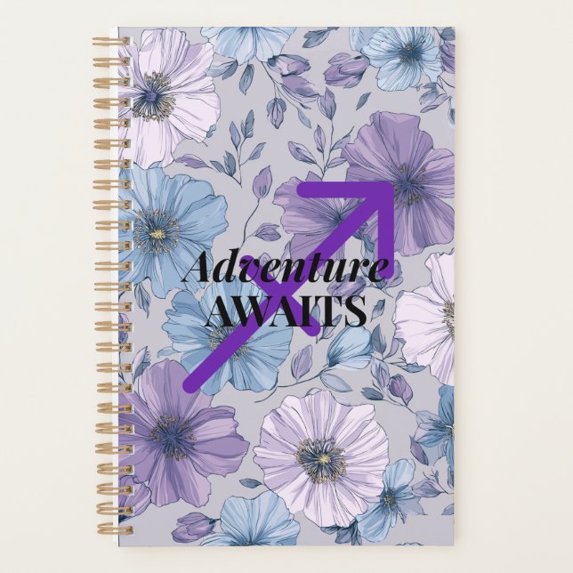 Agenda ♐ O Diário do Viajante: Inspirado em Sagitário  (Frente)