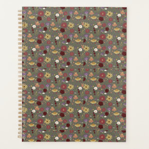 Agenda O fundo verde da Embriação Floral do outono