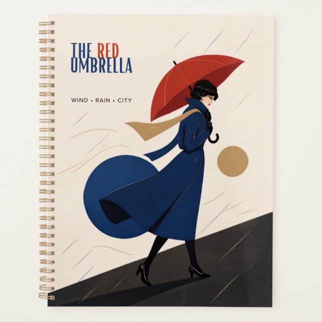 Agenda o guarda-chuva vermelho (Frente)