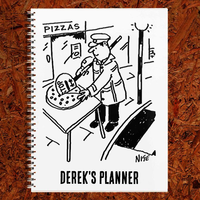 Agenda O Homem-Lupa está fatiando um Pizza Planner (Criador carregado)