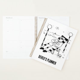 Agenda O Homem-Lupa-Lupa está tomando banho de sol. Plane