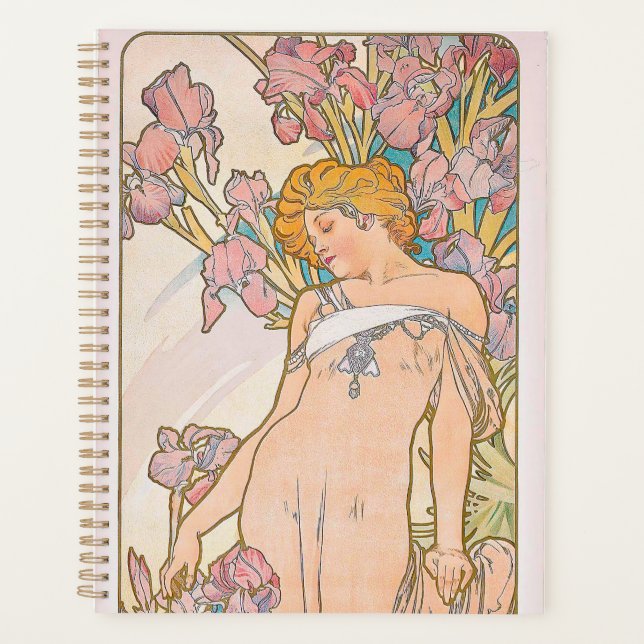 Agenda O Íris (1897) por Alphonse Mucha  (Frente)