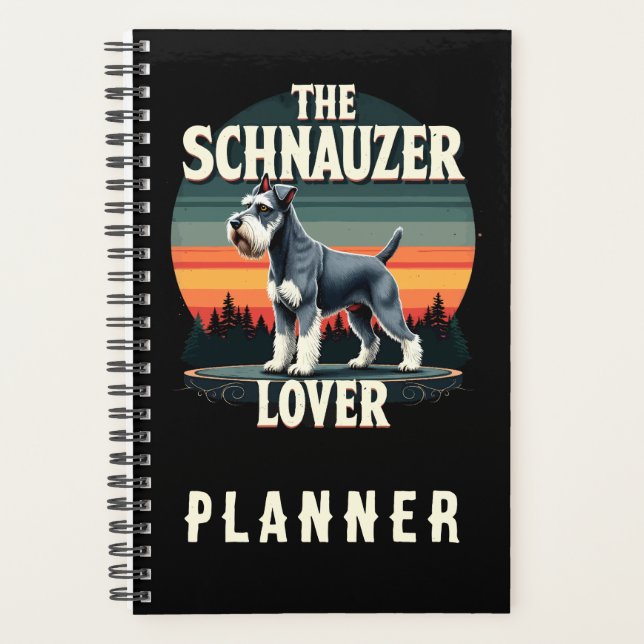 Agenda O Lover Schnauzer - Design De Cachorro Retroativo (Frente)
