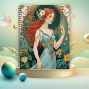 Agenda O Ninfas Douradas Art Nouveau