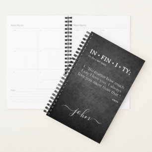 Agenda O nome personalizado INFINITY O AMA MAIS Semanalme