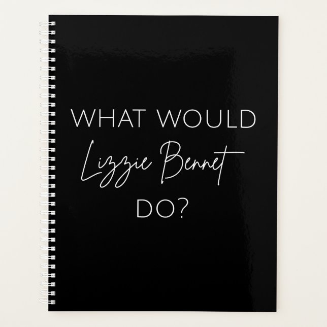 Agenda O Que Lizzie Bennet Faria? (Frente)