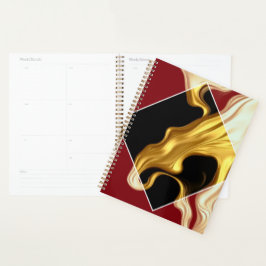Agenda O Royal Flow Planner: Crimson & Dourado QR