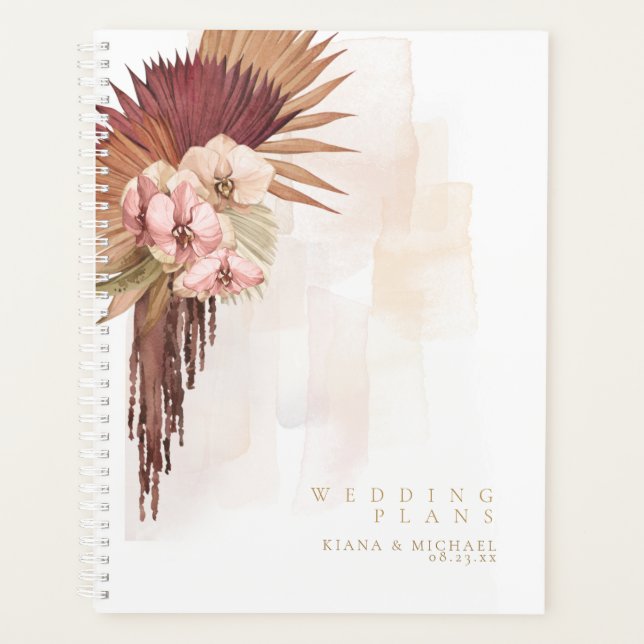 Agenda Oásis Boho Floral Casamento ID959 (Frente)