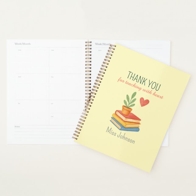 Agenda Obrigado Professora - Presente De Apreciação Coraj (Exibição)