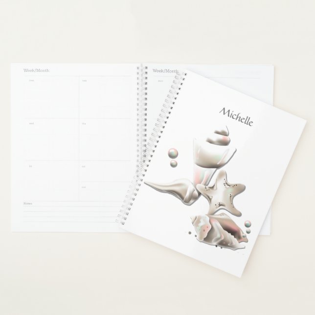 Agenda Ocean Seashells Beach Personalizado (Exibição)