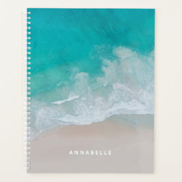 Agenda oceano de praia em areia tropical a aventura começ