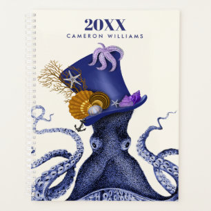 Agenda Octopus com chapéu náutico