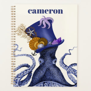 Agenda Octopus com chapéu náutico