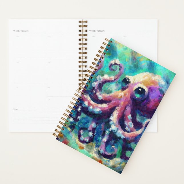 Agenda Octopus Oil Painting NMaritime Beach (Exibição)