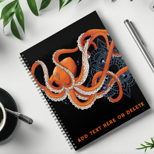 Agenda Octopus Orange Mandala Blue